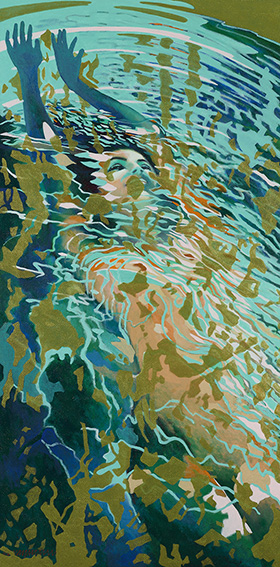 Aqua, acrílica sobre tela, 200x100cms, 2014:17